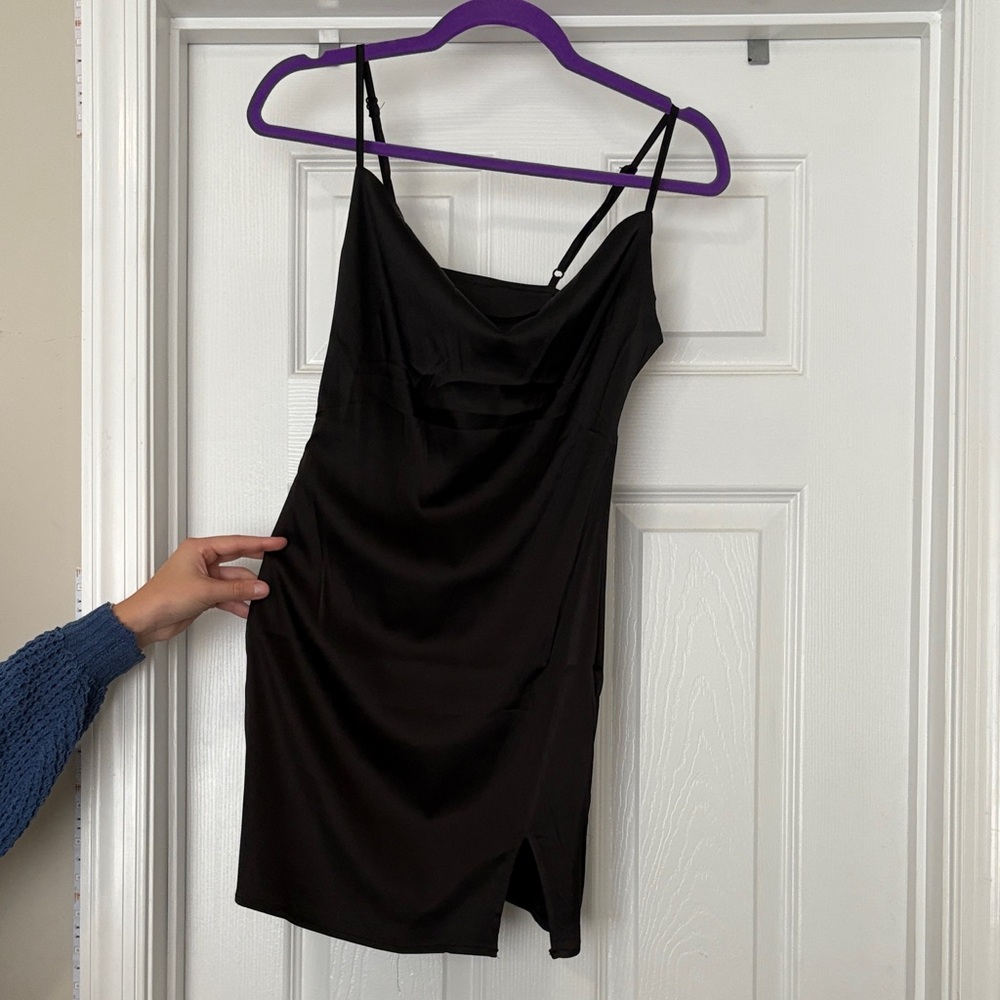 SHEIN Black Mini Slip Dress